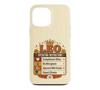 Carcasa para iPhone 13 Pro MAX Retro Leo Horóscopo Divertido Personalidad Rasgos Signo Fuego