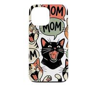 Carcasa para iPhone 13 Pro MAX Retro Star Eyed Gritando Gatos Mamá Miau Divertido Gatito Gritando