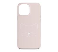 Carcasa para iPhone 13 Pro MAX Rosa pálido Lindo Amante de los Gatos Gato mamá Kawaii Gatito Miau