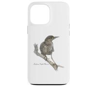 Carcasa para iPhone 13 Pro MAX Rufous Night Garza Hermosa Ornitología de Aves Silvestres