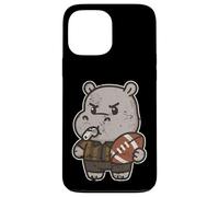 Carcasa para iPhone 13 Pro MAX Rugby Hippo Árbitro Dibujos Animados