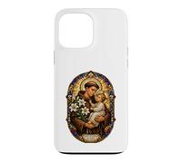 Carcasa para iPhone 13 Pro MAX San Antonio De Padua Reza por Nosotros Sagrado Mosaico Arte Fe