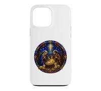 Carcasa para iPhone 13 Pro MAX Santa Natividad Medieval Catedral Gótica Mosaico Arte Círculo