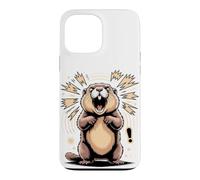 Carcasa para iPhone 13 Pro MAX Screaming Marmot Groundhog Meme Wildlife