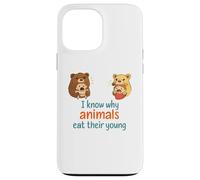 Carcasa para iPhone 13 Pro MAX Sé por qué los Animales se comen a su Joven crianza Divertida