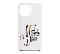 Carcasa para iPhone 13 Pro MAX Si la música es el alimento del Amor, Reproduce con Auriculares