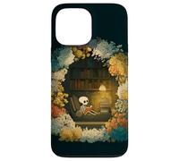 Carcasa para iPhone 13 Pro MAX Skeleton Reading Nook Floral Librarian Bookshelf Cozy Flower