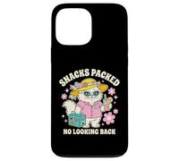 Carcasa para iPhone 13 Pro MAX Snacks Llenos Sin Mirar Atrás Gato Vacaciones Viajero