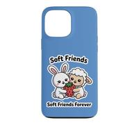 Carcasa para iPhone 13 Pro MAX Soft Friends Forever, Linda Amistad Entre Conejo y Cordero