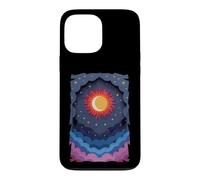 Carcasa para iPhone 13 Pro MAX Sol Luna Estrellas Noche Nubes Suave Celestial Cosmos Cielo