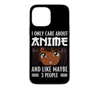 Carcasa para iPhone 13 Pro MAX Solo me Importa el Anime y me Gusta Maybe 3 People Black Anime