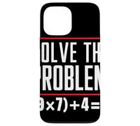 Carcasa para iPhone 13 Pro MAX Solve The Problem 9x7+4 Acertijo Algebra Club Matemáticas