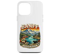 Carcasa para iPhone 13 Pro MAX Souvenir del Parque Nacional Retro Mountain Scenic de Banff, Canadá