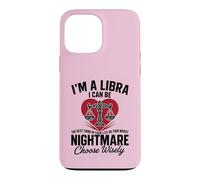 Carcasa para iPhone 13 Pro MAX Soy un Libra Peor Pesadilla Sassy Horóscopo Divertido Zodiaco