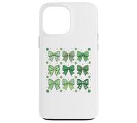 Carcasa para iPhone 13 Pro MAX St Patrick’s Day Green Shamrock Bow Coquette St Patricks Day