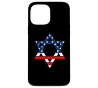 Carcasa para iPhone 13 Pro MAX Star of David Jewish US Flag Half Jew Purim Love Israel Gift