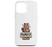 Carcasa para iPhone 13 Pro MAX Stay Cozy Beaver Vibes - Peluche de Castor