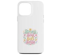 Carcasa para iPhone 13 Pro MAX Strong Soul Soft Smile Floral Diseño Inspirador