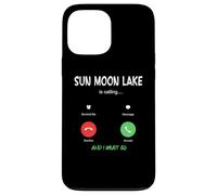 Carcasa para iPhone 13 Pro MAX Sun Moon Lake está Llamando y Debo IR a Taiwán Viajando