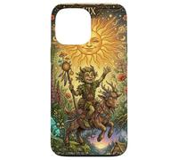 Carcasa para iPhone 13 Pro MAX Sun Tarot Card Fantasy Imp and Goat