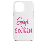 Carcasa para iPhone 13 Pro MAX Sweet Sixteen para niñas, Color Rosa, 16 años, 16 cumpleaños