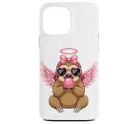 Carcasa para iPhone 13 Pro MAX Sweet Valentine's Day Sloth Angel with Pink Wings