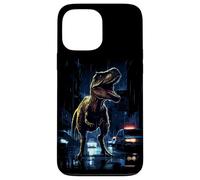 Carcasa para iPhone 13 Pro MAX T-Rex Dinosaur Roaring City at Night Graphic Design Japanese