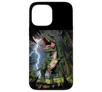 Carcasa para iPhone 13 Pro MAX T-Rex Dinosaurio Roaring Forest Night Graphic Anime japonés