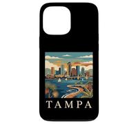 Carcasa para iPhone 13 Pro MAX Tampa Florida Retro Vintage Skyline Bay Waterfront Atardecer