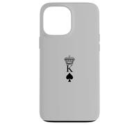 Carcasa para iPhone 13 Pro MAX Tarjeta con Imagen de Rey de Picas con Corona