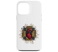 Carcasa para iPhone 13 Pro MAX Tarjeta Madre anatómica de corazón CPU Tech Graphic.