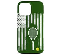 Carcasa para iPhone 13 Pro MAX Tenis us Bandera Estados Unidos América Pelota de Tenis Patriota Torneo