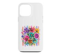 Carcasa para iPhone 13 Pro MAX The Joy of The Lord Is My Strength Escritura Pretty Floral