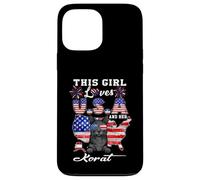 Carcasa para iPhone 13 Pro MAX This Girl Loves USA and Her Korat Cat 4th of July Patriotic