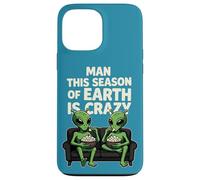 Carcasa para iPhone 13 Pro MAX This Season of Earth Is Crazy Aliens Popcorn Meme