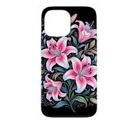 Carcasa para iPhone 13 Pro MAX Tiger Lilies Blue White Pink Summer Spring Flowers Lily Buds