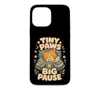 Carcasa para iPhone 13 Pro MAX Tiny Paws Big Pause Gato Siesta Calma