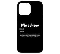 Carcasa para iPhone 13 Pro MAX Traje Famoso del Nombre Personalizado de la definición de Matthew para Matt