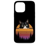 Carcasa para iPhone 13 Pro MAX Tuxedo Cat Retro 70s Sunset Vintage Cat Lover