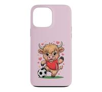Carcasa para iPhone 13 Pro MAX Vaca de fútbol Kawaii Just Girl Who Loves Highland Heifer Farm