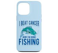 Carcasa para iPhone 13 Pro MAX Vencí al cáncer Ahora voy a Pescar