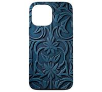 Carcasa para iPhone 13 Pro MAX Verde Azulado Victoriano Art Nouveau Acanthus Peonías Orquídeas Flor