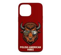 Carcasa para iPhone 13 Pro MAX Vibras Polaco-Americanas Cool Bison Herencia Popular polaca
