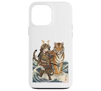 Carcasa para iPhone 13 Pro MAX Vintage Anime Samurai Gato en Guerrero Tigre Japonés Otaku