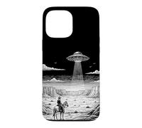 Carcasa para iPhone 13 Pro MAX Vintage Cowboy UFO Encuentro Retro Western Desert Country
