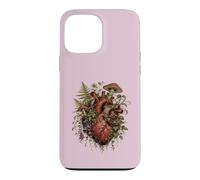 Carcasa para iPhone 13 Pro MAX Vintage Dark Academia Hongo Helecho Botánico Corazón