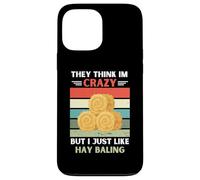 Carcasa para iPhone 13 Pro MAX Vintage Ellos piensan Que Estoy Loco Pero yo como el Amante de la Bala de heno