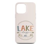Carcasa para iPhone 13 Pro MAX Vintage Junto al Lago cabaña Paddle Fin de Semana Ambiente del Lago