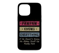 Carcasa para iPhone 13 Pro MAX Vintage Pawpaw Knows Everything Dad Father Father's Day