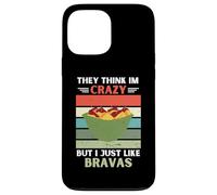 Carcasa para iPhone 13 Pro MAX Vintage Piensan Que Estoy Loco Pero Me Gusta Bravas Lover